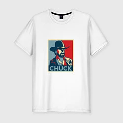 Мужская slim-футболка Chuck Poster