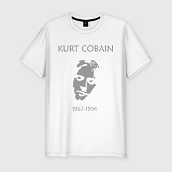 Мужская slim-футболка Kurt Cobain: 1967-1994