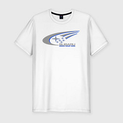 Мужская slim-футболка Subaru world rally team