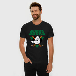 Футболка slim-fit Anaheim Mighty Ducks, цвет: черный — фото 2