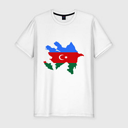 Футболка slim-fit Azerbaijan map, цвет: белый