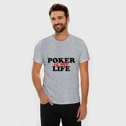 Футболка slim-fit Poker is My Life, цвет: меланж — фото 2