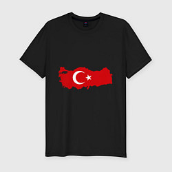 Футболка slim-fit Турция (Turkey), цвет: черный