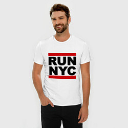 Футболка slim-fit Run NYC, цвет: белый — фото 2