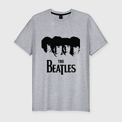 Футболка slim-fit The Beatles: Faces, цвет: меланж