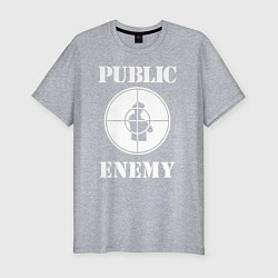 Футболка slim-fit Public Enemy, цвет: меланж