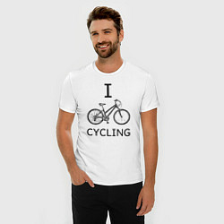 Футболка slim-fit I love cycling, цвет: белый — фото 2