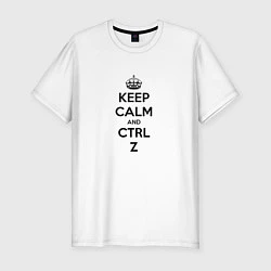 Мужская slim-футболка Keep Calm & Ctrl + Z