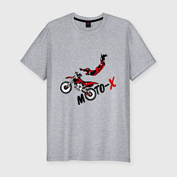Мужская slim-футболка Moto-X