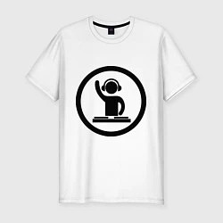Мужская slim-футболка Dj за пультом
