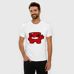 Футболка slim-fit Super Meat Boy, цвет: белый — фото 2