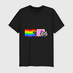 Футболка slim-fit Nyan Cat, цвет: черный