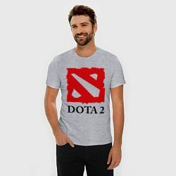 Футболка slim-fit Dota 2: Logo, цвет: меланж — фото 2