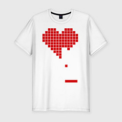 Футболка slim-fit Heart tetris, цвет: белый