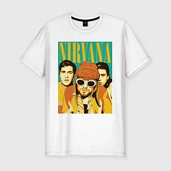 Футболка slim-fit Nirvana, цвет: белый