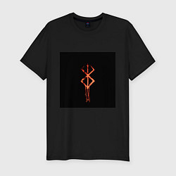 Футболка slim-fit Берсерк Клеймо символ, цвет: черный