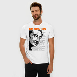 Футболка slim-fit Dali: Be Genius, цвет: белый — фото 2