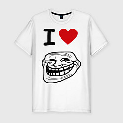 Мужская slim-футболка Love face
