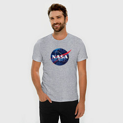 Футболка slim-fit NASA: Cosmic Logo, цвет: меланж — фото 2