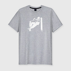 Мужская slim-футболка Street Workout - выход силой белый