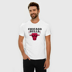 Футболка slim-fit Chicago Bulls, цвет: белый — фото 2