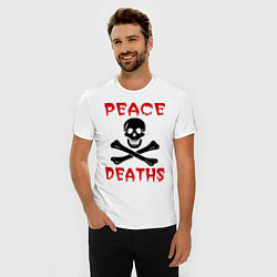 Футболка slim-fit Peace deaths или просто пи!!!дец, цвет: белый — фото 2