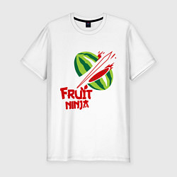 Мужская slim-футболка Fruit Ninja