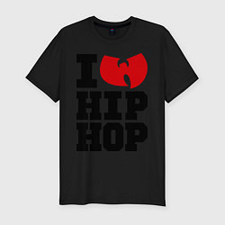 Мужская slim-футболка I wu hip-hop
