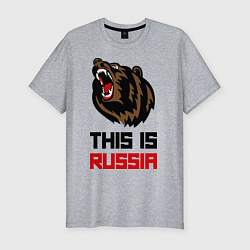 Мужская slim-футболка This is Russia