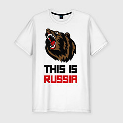 Мужская slim-футболка This is Russia