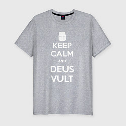 Футболка slim-fit Keep Calm & Deus Vult, цвет: меланж