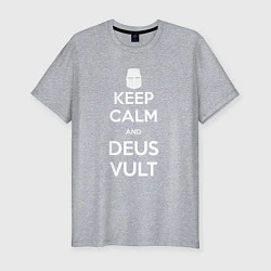 Мужская slim-футболка Keep Calm & Deus Vult