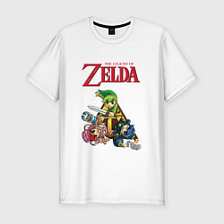 Мужская slim-футболка Zelda: Tri force heroes