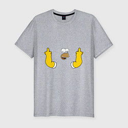 Мужская slim-футболка Homer Fuck