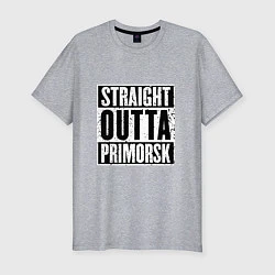 Футболка slim-fit Straight Outta Primorsk, цвет: меланж