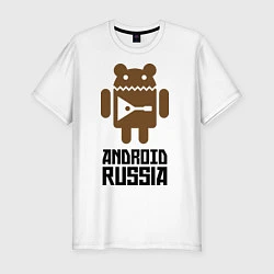 Мужская slim-футболка Android Russia