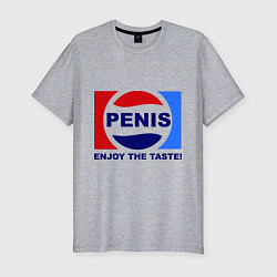 Футболка slim-fit Penis. Enjoy the taste, цвет: меланж