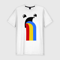 Футболка slim-fit Funny Rainbow, цвет: белый