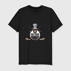 Мужская slim-футболка Edmonton Oilers Hockey