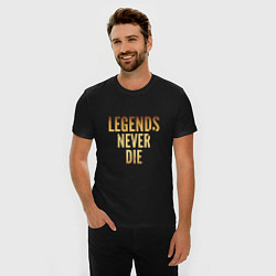 Футболка slim-fit Legends Never Die: Gold, цвет: черный — фото 2