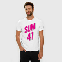 Футболка slim-fit Sum 41: Pink style, цвет: белый — фото 2