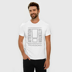 Футболка slim-fit Attention Shinedown, цвет: белый — фото 2