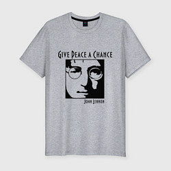 Футболка slim-fit Give Peace a Chance, цвет: меланж