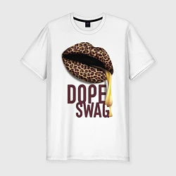 Футболка slim-fit Dope SWAG Lips, цвет: белый