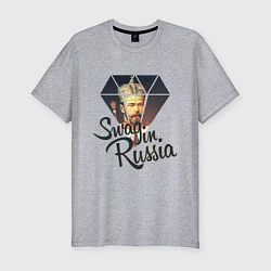 Мужская slim-футболка SWAG in Russia