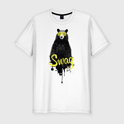 Футболка slim-fit SWAG Bear, цвет: белый