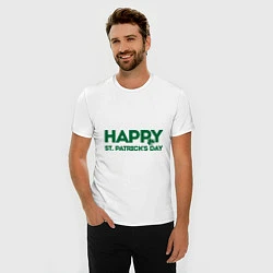 Футболка slim-fit Happy st. Patriks day, цвет: белый — фото 2