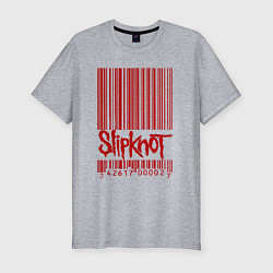 Футболка slim-fit Slipknot: barcode, цвет: меланж