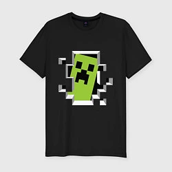 Мужская slim-футболка Crash Minecraft