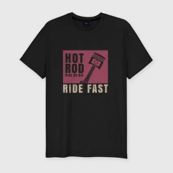 Футболка slim-fit Hot Rod: Ride Fast, цвет: черный